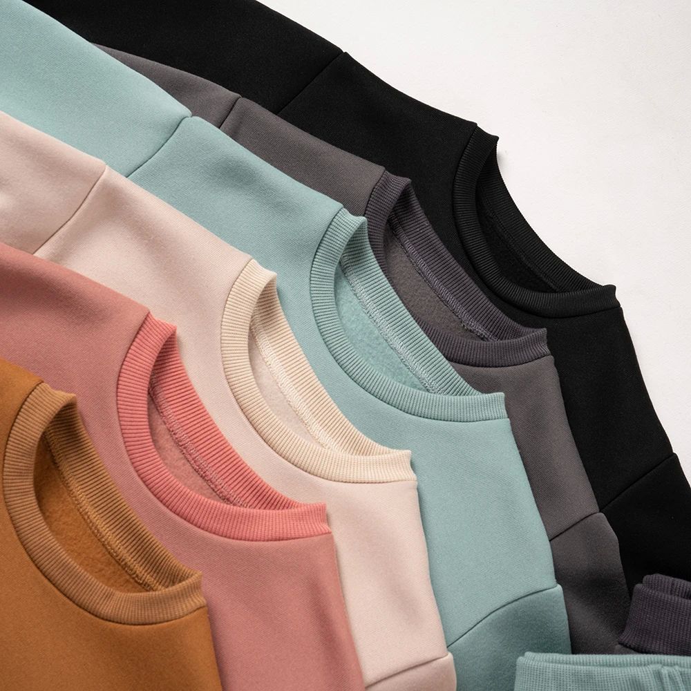 2 ədəd Uşaq Geyim Dəstləri Bərk Qalınlaşdırıcı Yun İsti Sweatshirt