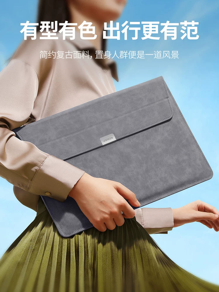 Green Alliance noutbuk üçün qol çantası macbook air 14 düymlük matebook 15 düymlük qoruyucu qol 16 düym 13.3 universal kompüter saxlama çantası