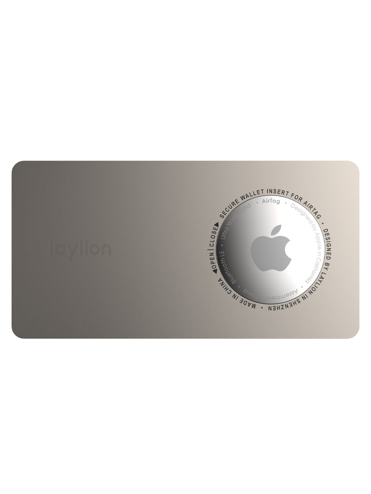 laylion Apple Airtag anti-itirilmiş lokator pul kisəsi üçün uyğundur ultra nazik metal kart gizli sahibi