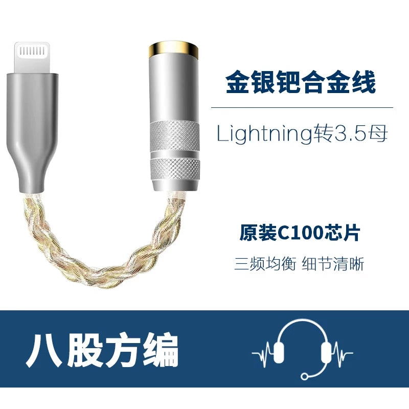 Apple iPhone 13/14-dən iPhone 15 Pro-ya (düz və dəyirmi Lightning konnektoru) Amida qulaqlıq adapteri və iPhone 16/17 Pro Max üçün Huawei Type-C-dən 3.5 mm-ə qədər qulaqlıq adapteri.