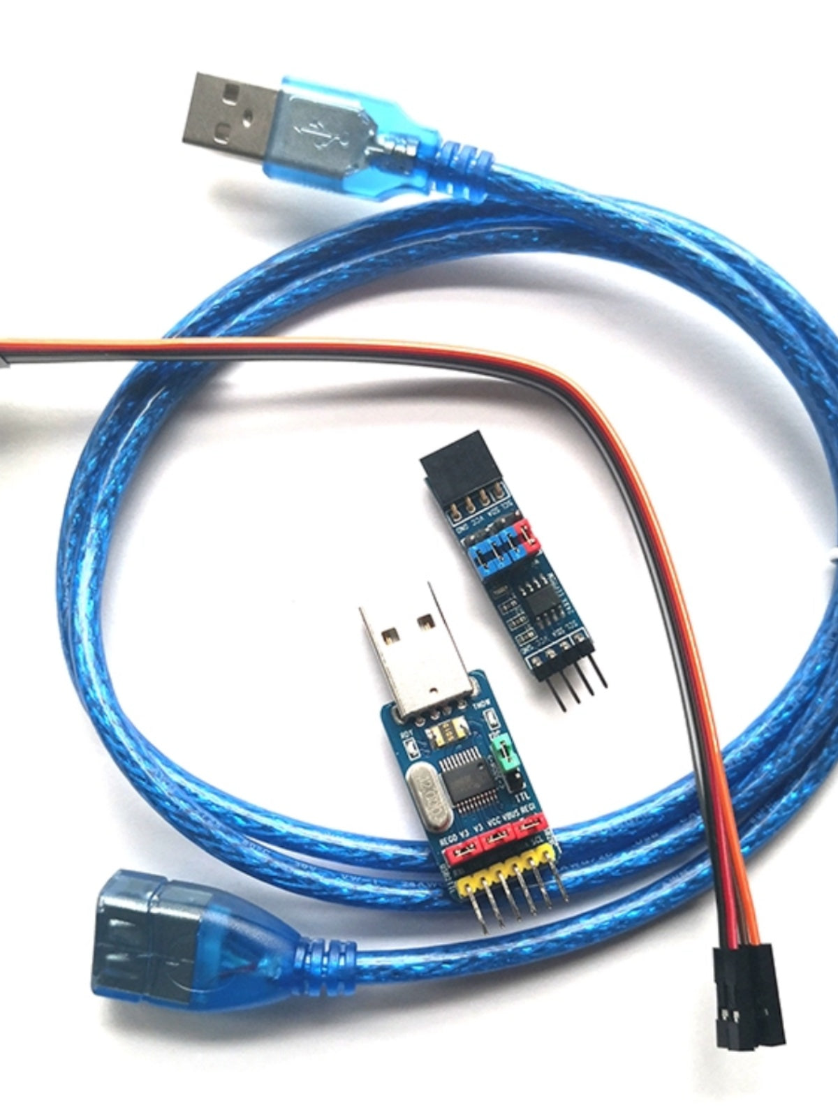 YS-CH341T modulu USB-dən I2C-yə IIC USB-dən UART-dan TTL-yə USB-dən serial porta ikili gərginlik