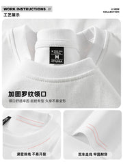 Kişilər üçün Jeanswest retro Amerika qısaqol köynək 2026 yeni tünd rəngli rahat yay pambıq yarımqol paltar X