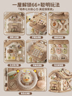 0-3 yaşlı uşaqlar üçün altıbucaqlı körpə oyuncağı, erkən uşaqlıq təhsili, Montessori səbəb-nəticə əlaqəsi, məşğul qutu, forma uyğun ev