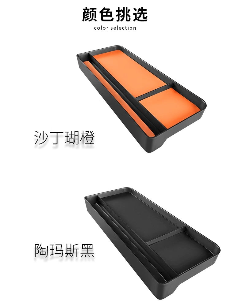 BYD Hiace 07EV mərkəzi konsol saxlama qutusu, orijinal avtomobil rəngində naviqasiya ekranı arxa saxlama qutusu və avtomobil saxlama qutusu.