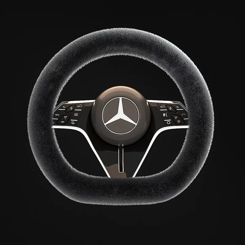 Universal soft steering wheel cover for cars, warm and non-slip, for men and women, suitable for Volkswagen, BMW and Audi.
