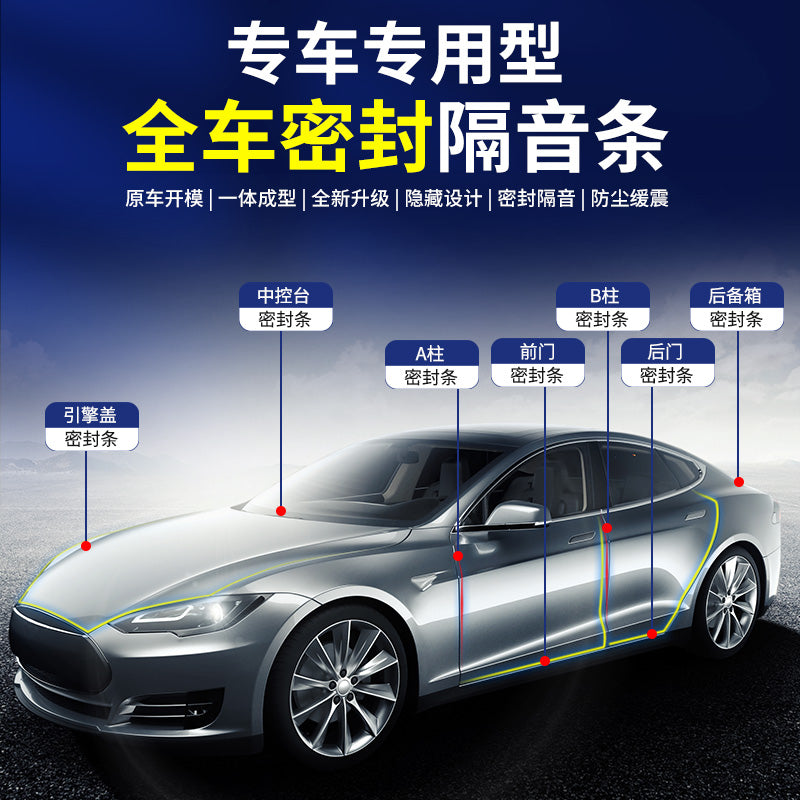 Ideal L7 special car sealing strips, door noise reduction and sound insulation strips, complete car modification dustproof and waterproof rubber strips accessories