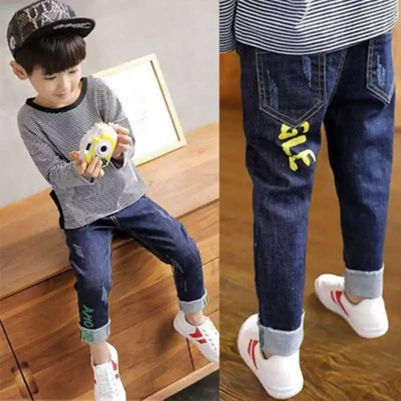 Yeniyetmə Uşaqlar üçün Saf Rəngli Cins Şalvar Körpə Oğlanları üçün Klassik Şüşə