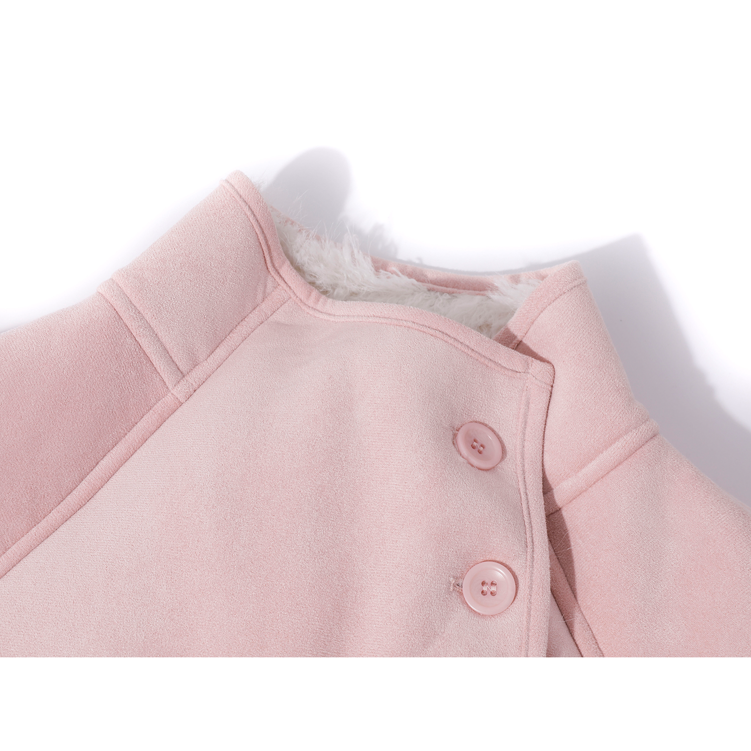 Cholisa Koreya üslubunda qadınlar üçün çox şirin isti, xəz astarlı pambıq palto, qış çəhrayı, şirin zamşa xəz astarlı palto