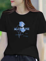 2026 Yeni Məhsul Saf Pambıq Sağ Çiyin Dəyirmi Yakalı Ağ Qısaqol T-Shirt Yarımqol Dəbli Qadın Koreya Üslublu Aşağıdan Köynək Yaz Yay T-Shirti