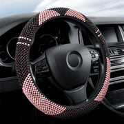 Cool and refreshing summer woven wooden bead car steering wheel cover, breathable and round, universal, cute, all-season non-slip handle cover