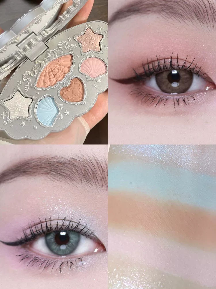 Flower Knows Moonlight Mermaid Göz Kölgəsi Palitrası 2026 Yeni Stil, Gündəlik Yüngül Makiyaj, Yer Rəngli Göz Kölgəsi, Orijinal Məhsul (Rəsmi Veb Sayt)