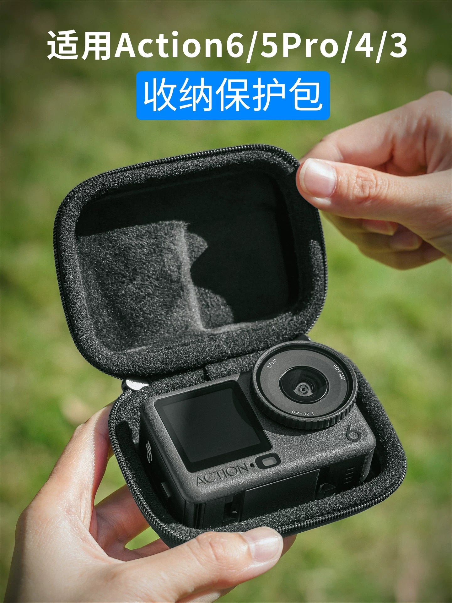DJI Action6/5/4GoPro9/10/11/12/13 portativ fəaliyyət kamerası mini saxlama çantası üçün uyğundur