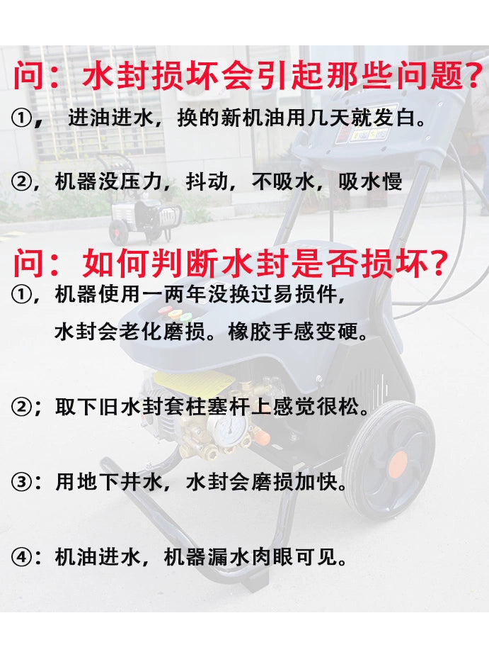 Lvba Dolphin Kyushu Maxi Qara Pişik Ultra Yüksək Təzyiqli Təmizləyici Maşın Avtomobil Paltaryuyan Maşın Pompa Başlığı Əsas Su Sızdırmazlığı Yağ Sızdırmazlığı Təmir Dəsti