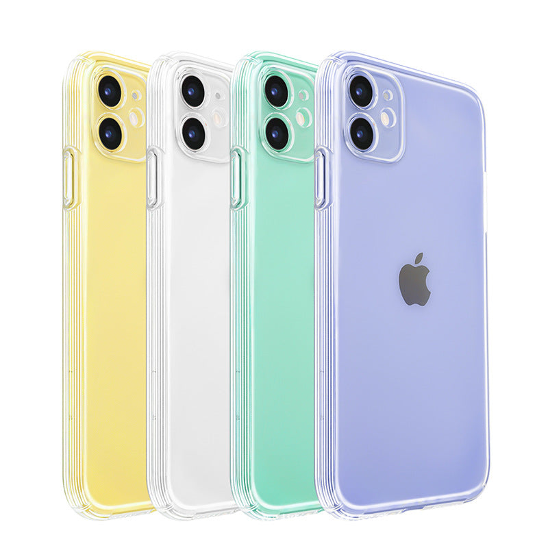 Apple 17 16 Pro Max 16E şəffaf cib telefonu üçün uyğundur iPhone 15 14 13 12 11 SE3 8 + silikon yumşaq qabıq anti-düşmə sadə tpu xətti hava yastığı topdansatış