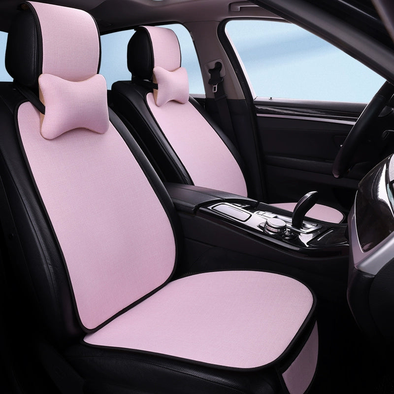 Avtomobil Yastığı Bütün İl Boyu Neytral Kətan Kiçik Bel Yay Nəfəs ala bilən Pambıq Kətan Sürüşməyən Sərin Yastıq Minimalist Oturacaq Örtüsü Oturacaq Yastığı