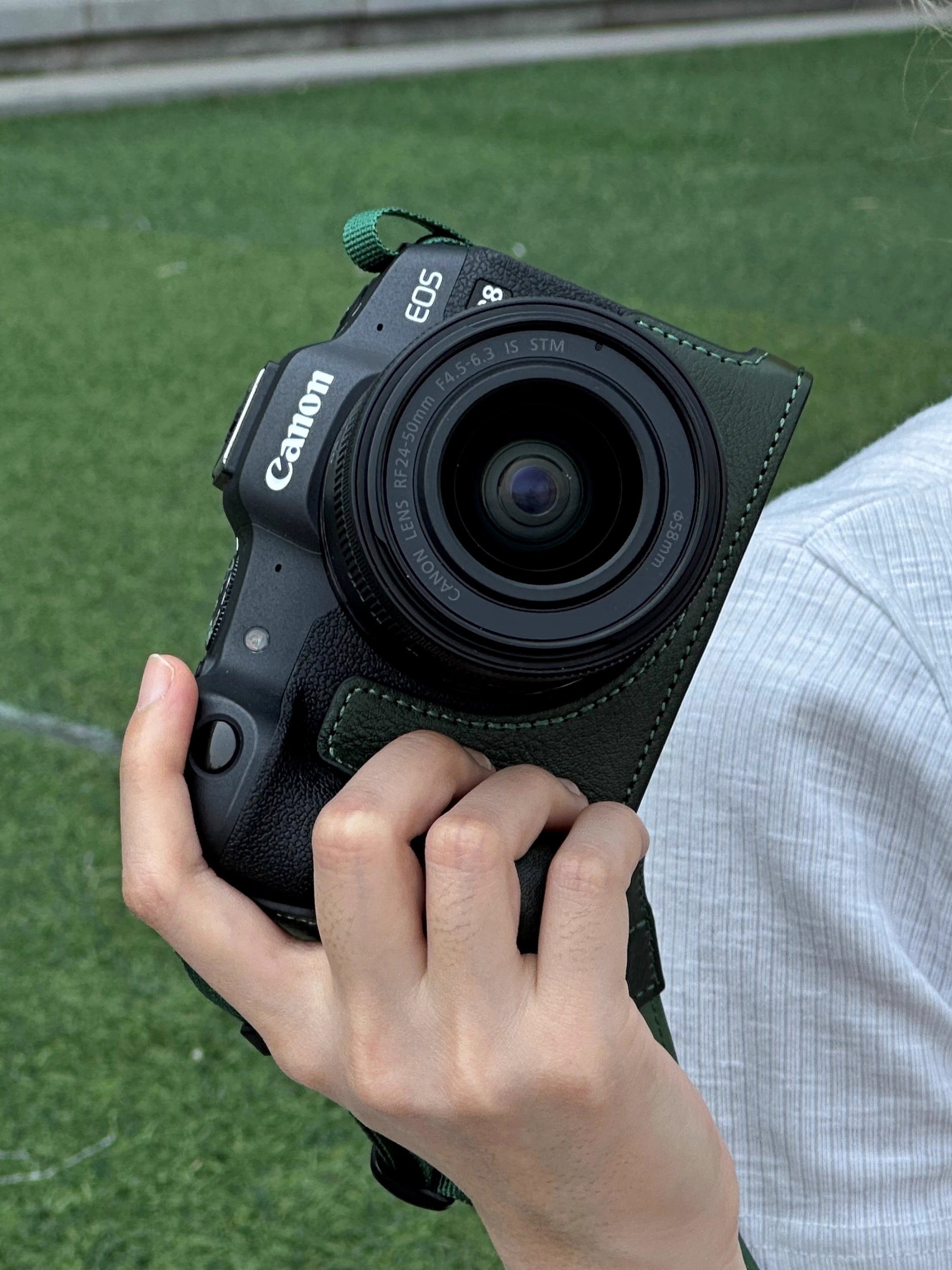 Canon R62 orijinal dəri qoruyucu çanta R8/RP dəri qutu R5/R6/R52/R7/R10/R50 kamera çantası aksesuarları çiyin qayışı