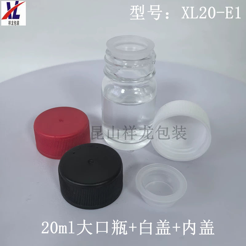 30ml şəffaf geniş ağızlı şüşə butulka böyük ağızlı model boya şüşəsi 60ml kimyəvi reagent şüşəsi 100ml qapaqlı