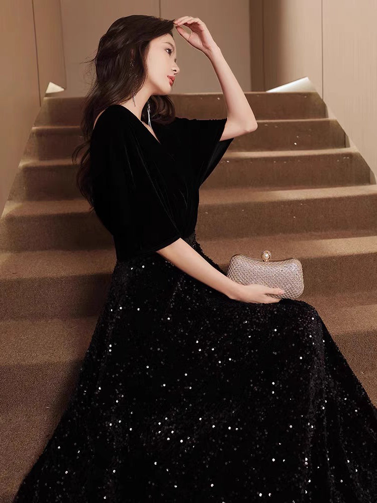 Kök bədənli qızlar üçün böyük ölçülü axşam geyimləri, qarnını gizlədən və zəriflik nümayiş etdirən möhtəşəm performans geyimləri. (200 funtdan çox ölçü, əlavə böyük ölçü, əlavə geniş örtük)