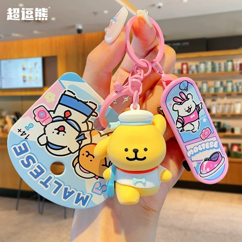 Orijinal Xətt Rəsmi Bala Skuteri Avtomobil Açar Zəncirli Kukla Sırt Çantası Cazibədar Cütlük Cizgi Filmi Şirin Peluş Oyuncaq Hədiyyəsi