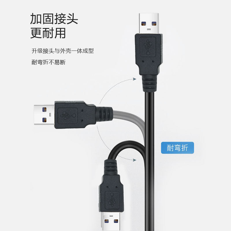 Dirsəkli USB2.0 qulaqlıq qutusu ilə USB kabeli düzəltmək üçün qulaqları və vida delikləri olan kişidən qadına uzatma kabeli