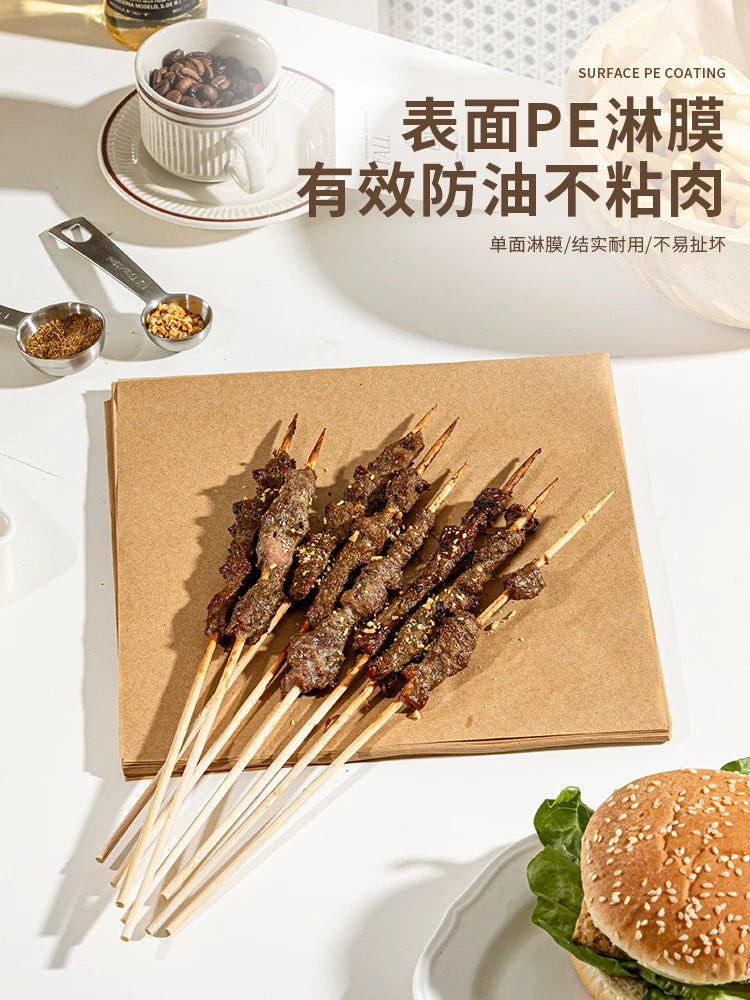 Qida yağ keçirməyən kağız kraft yağlı kağız soba çörək bişirmək üçün birdəfəlik barbekü yağı udma pad xüsusi pad kağızı qida dərəcəli arakəsmə