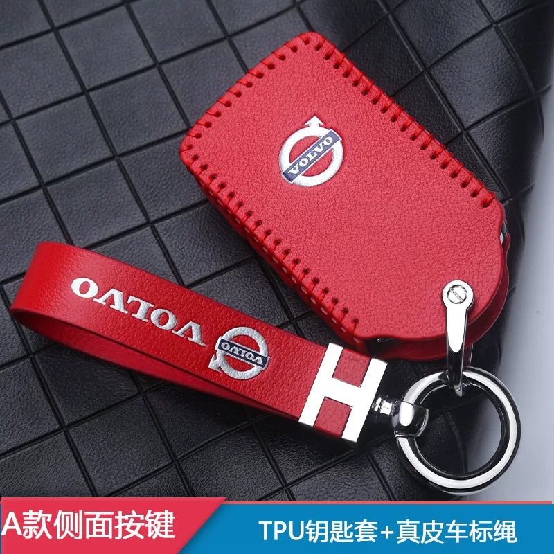 2026 Volvo genuine leather key cover for S90, XC60, S60, XC40, XC90, V60 and V90 key chains/bags.