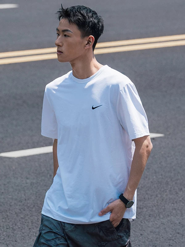 NIKE Nike tez quruyan qısaqol kişi köynəyi 2026 yeni təsadüfi köynək fitness idman geyimi kişi məşq geyimi