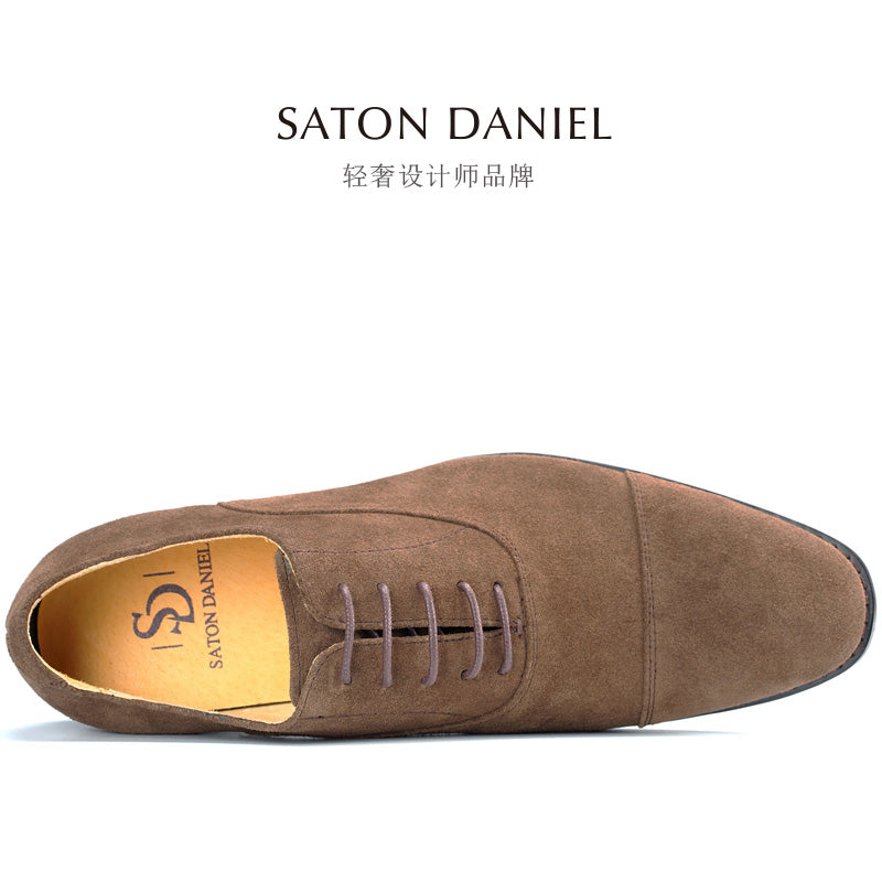 Oxfords İngilis sivri burunlu üçbucaqlı həqiqi dəri ayaqqabı zamşa zamşa Oksford ayaqqabısı kişi ayaqqabısı Kişi ayaqqabısı