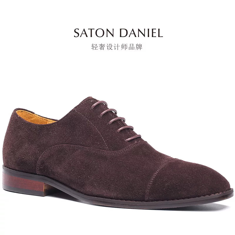 Oxfords İngilis sivri burunlu üçbucaqlı həqiqi dəri ayaqqabı zamşa zamşa Oksford ayaqqabısı kişi ayaqqabısı Kişi ayaqqabısı