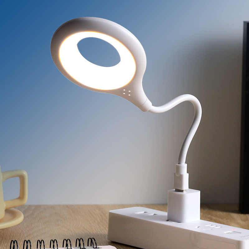 Ağıllı Səsli Gecə İşığı Danışıq Dəyişdiricisi Səslə İdarəetmə Lampası USB İşıqlandırma Lampası Yataq lampası LED Lampa Gözün qorunması lampası Tələbə lampası