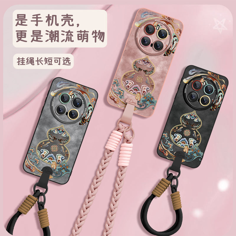 [Crossbody bilək bağı] Huawei mate80 cib telefonu üçün uyğun Dunhuang qabığı mate80pro yeni qadın mate80promax yüksək səviyyəli qayış mate70+ silikon Wenchuang Yadan