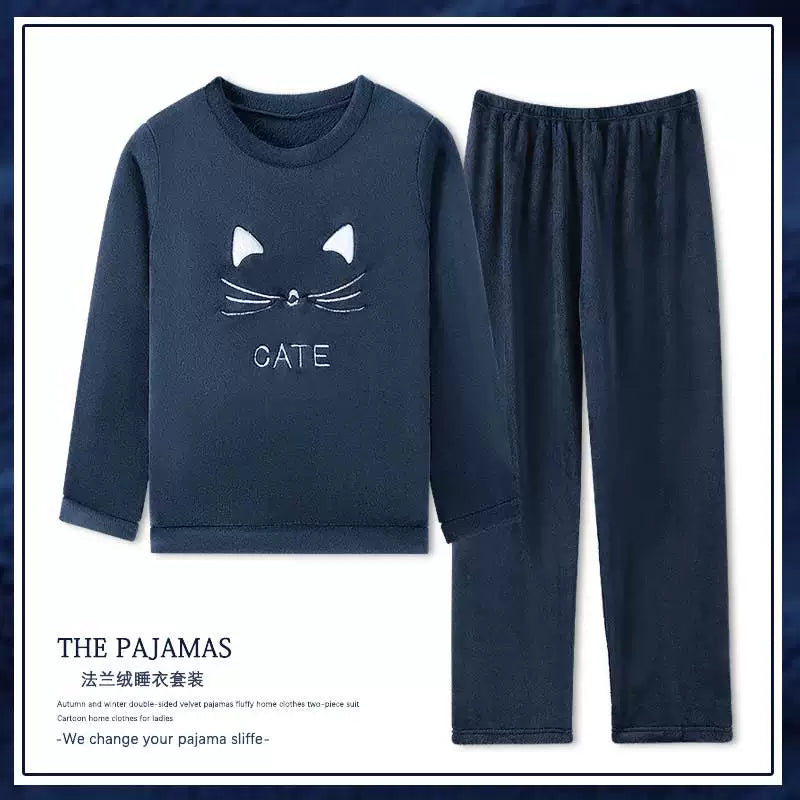 cütlük pijama dəsti qış qadın kişilər pijama ev geyimləri pijama