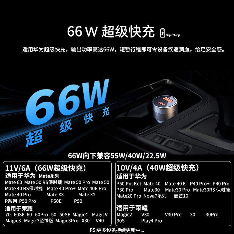 Huawei Honor 90 Avtomobil Şarj Cihazı Siqaret Çakmak Adapteri 12V 24V Universal ilə Uyğun 66W Super Sürətli Avtomobil Şarj Cihazı