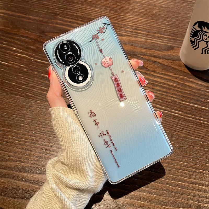 Honor 90/80 üçün uyğundur mobil telefon qutusu 70 əyri ekran 600 şəffaf 500 düz ekran versiyası GT yumşaq qabıq 400PRO dəsti 100 qabaqcıl ultra milli üslub 200 qadın yeni 300 kişi se cüt şərəf