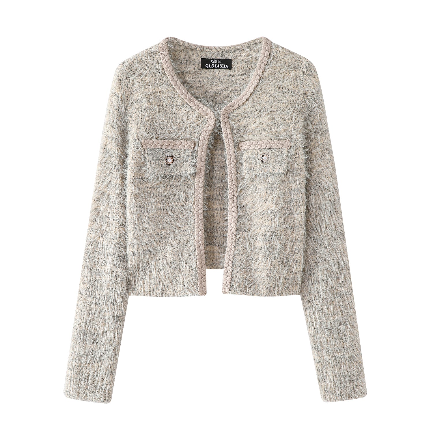 Chorlisa Chanel üslubunda qısa pencək, zərif Koreya üslubunda, payız və qış üçün dəbli və gözəl qadın sviter topu.