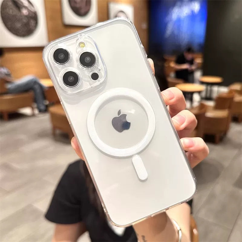 magsafe maqnit emişi Apple 15pro mobil telefon qutusu üçün uyğundur yeni iPhone16Promax şəffaf 17 yüksək səviyyəli 14plus ultra nazik 13 hər şey daxil 11 qadın və kişi Huawei mate60 yüksək səviyyəli sens 12