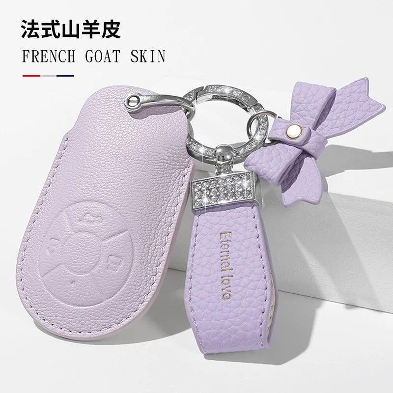 Euler Good Cat açar örtüyü, qadın Good Cat GT Lightning Cat orijinal dəri avtomobil açar örtüyü, balet pişik açar zəncirinə uyğundur