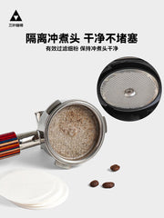 Qəhvə filtr kağızı yuvarlaq 51/53/58 mm espresso maşını xüsusi qəhvə tutacağı toz qabı çıxaran kağız conta kağızı