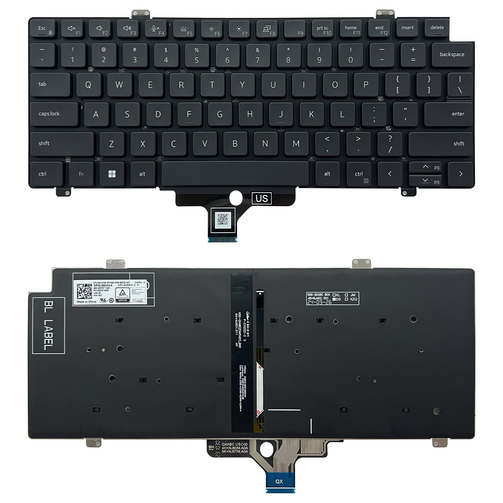 Dell Latitude 5420 5430 5421 7420 7520 7430 7521 klaviatura P137G üçün uyğundur