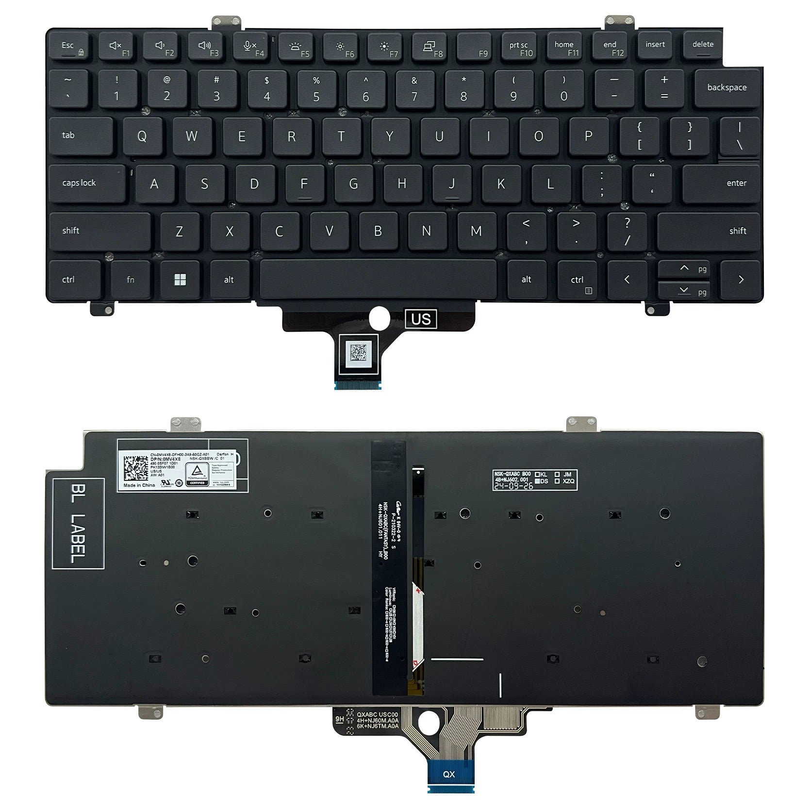 Dell Latitude 5420 5430 5421 7420 7520 7430 7521 klaviatura P137G üçün uyğundur