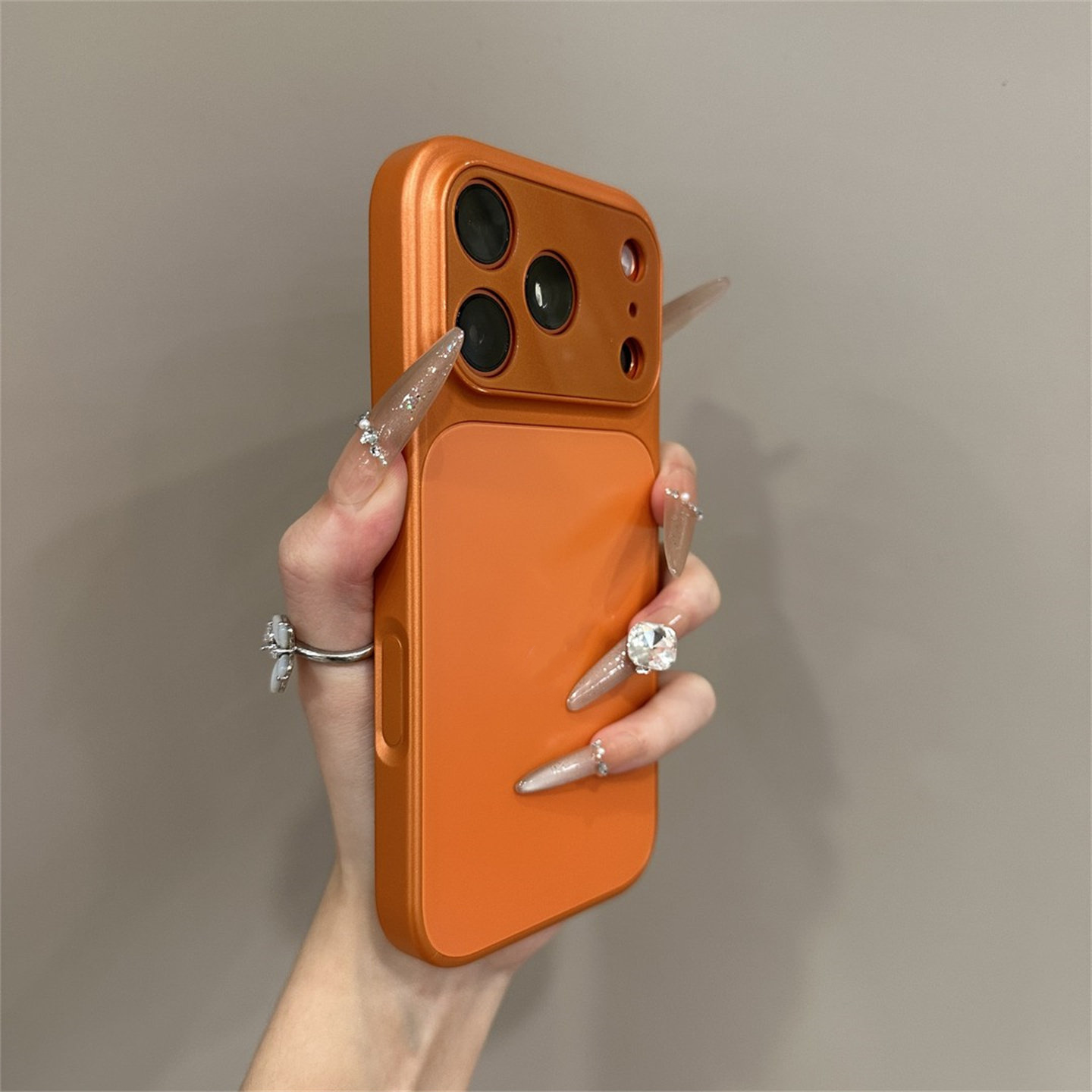 iPhone17promax Apple 16pro mobil telefon üçün uyğun yeni yüksək səviyyəli ikinci Apple 17 böyük pəncərəsi 15ProMax qoruyucu örtük 14 barmaq izinə qarşı kişi və qadın cütlük 13P Xingyu Narıncı