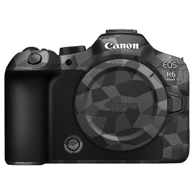 JJC Canon R63 bədən filmi EOS R6 Mark3 stiker R6III üçüncü nəsil qoruyucu film kamuflyaj karbon lif dəri tam çərçivəli güzgüsüz kamera stiker aksesuarları üçün uyğundur.