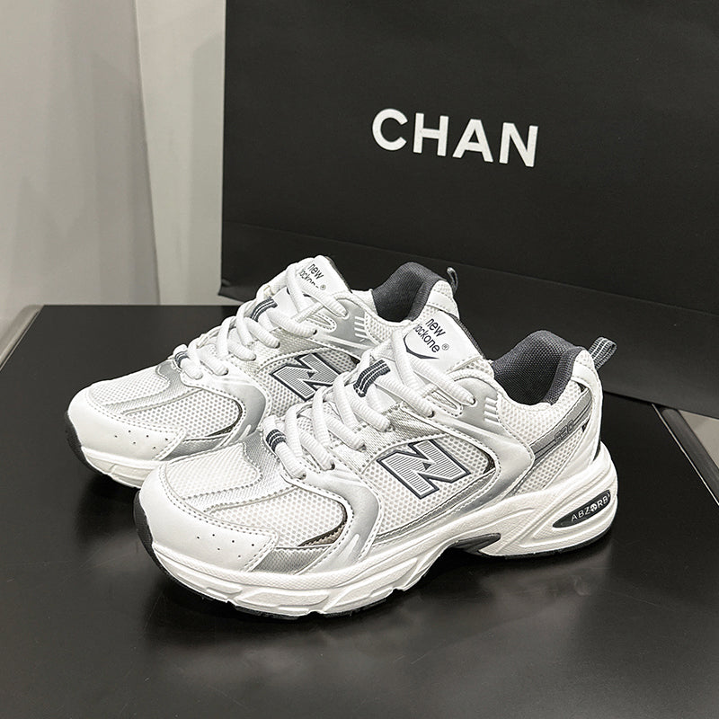 Yaz və Payız 530 Ata Ayaqqabısı Kişilər üçün Gündəlik Qalın Dabanlı Torlu Nəfəs Alınan İdman Ayaqqabıları Qadınlar üçün Çoxfunksiyalı Cütlük Qaçış Ayaqqabıları