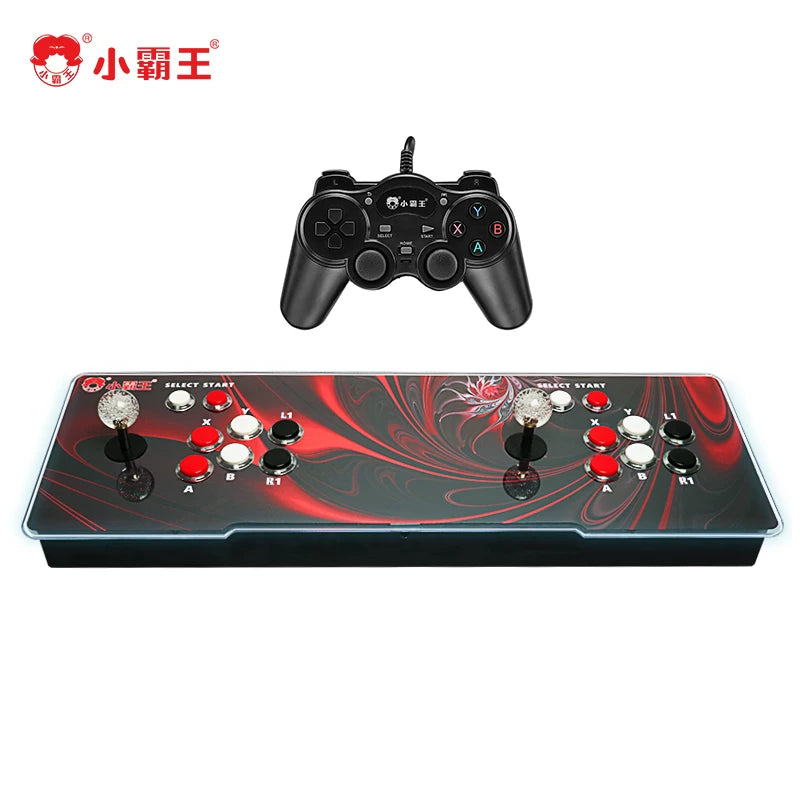 Xiaobawang D109 oyun konsolu joystik arcade ev iki oyunçu döyüş maşını, televizor sikkə ilə idarə olunan ay işığı xəzinə qutusu səyahət maşını retro oyun zalı nostalji köhnə dəbli Üç Krallıq video oyunu