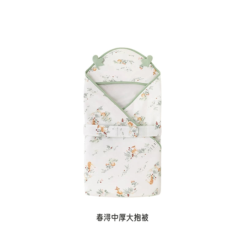 Ying's Körpə Bürünməsi Yorğanı Payız/Qış Üslubunda 5A Antibakterial Yenidoğulmuş Körpə Qış Bürünməsi Yorğanı Qalınlaşdırılmış Temperatur Sabiti Qorxuya Qarşı Bürünmə