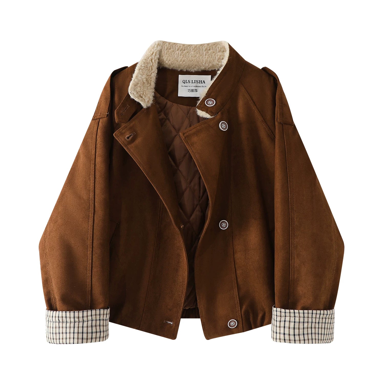 Qiaolişanın yeni payız/qış stili, incə və gözəl qadın paltosu, boş və tənbəl stil, Koreya stili, qalın və çox yönlü pambıq yastıqlı gödəkçə.