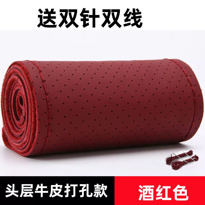 2006/2007/2008/2009/2010/2012/2013-cü illərdə istehsal olunmuş köhnə Toyota Reiz, Camry və Corolla modelləri üçün əl ilə tikilmiş sükan örtüyü.