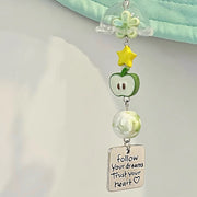 DIY Apple Wind Chime Girls' Handmade Lucky Charm Chain Phone Chain Key Chain Bag Pendant Decoration