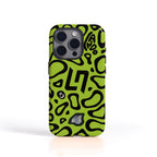 Apple 17 Air/16/15 Pro/13/17 Pro Max/17/XS/8 telefon korpusları və qoruyucu korpuslar üçün uyğun olan F1 floresan yaşıl naxışlı 2-in-1 film korpusunun ixrac versiyası