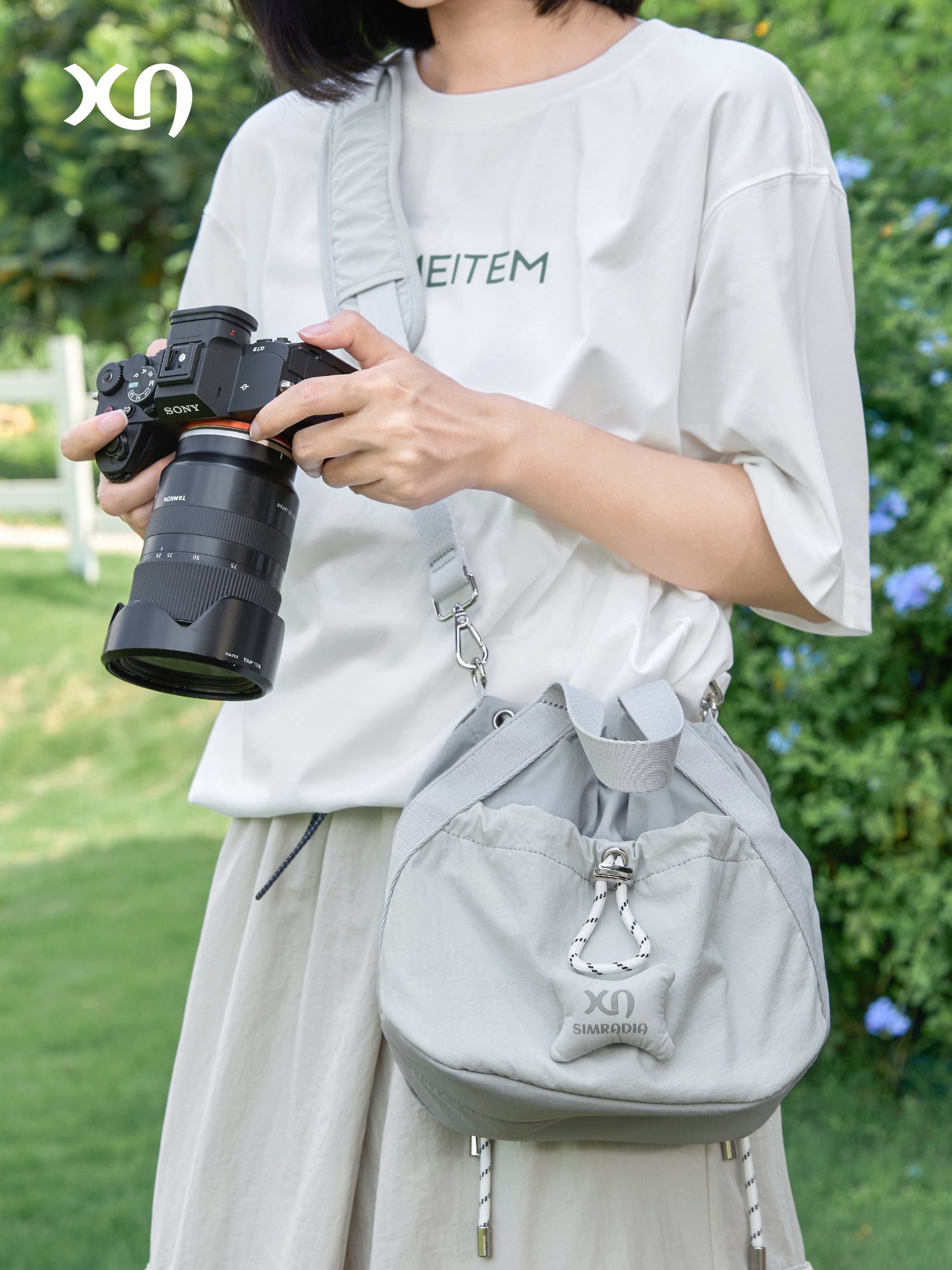 Shinmachi güzgüsüz kamera çantası qadın çarpaz çanta portativ fotoqrafiya çantası lens toqquşmaya qarşı qoruyucu qol saxlama çantası xt5 Fuji zve10 Canon r50r8 polaroid ccd daxili çanta üçün uyğundur